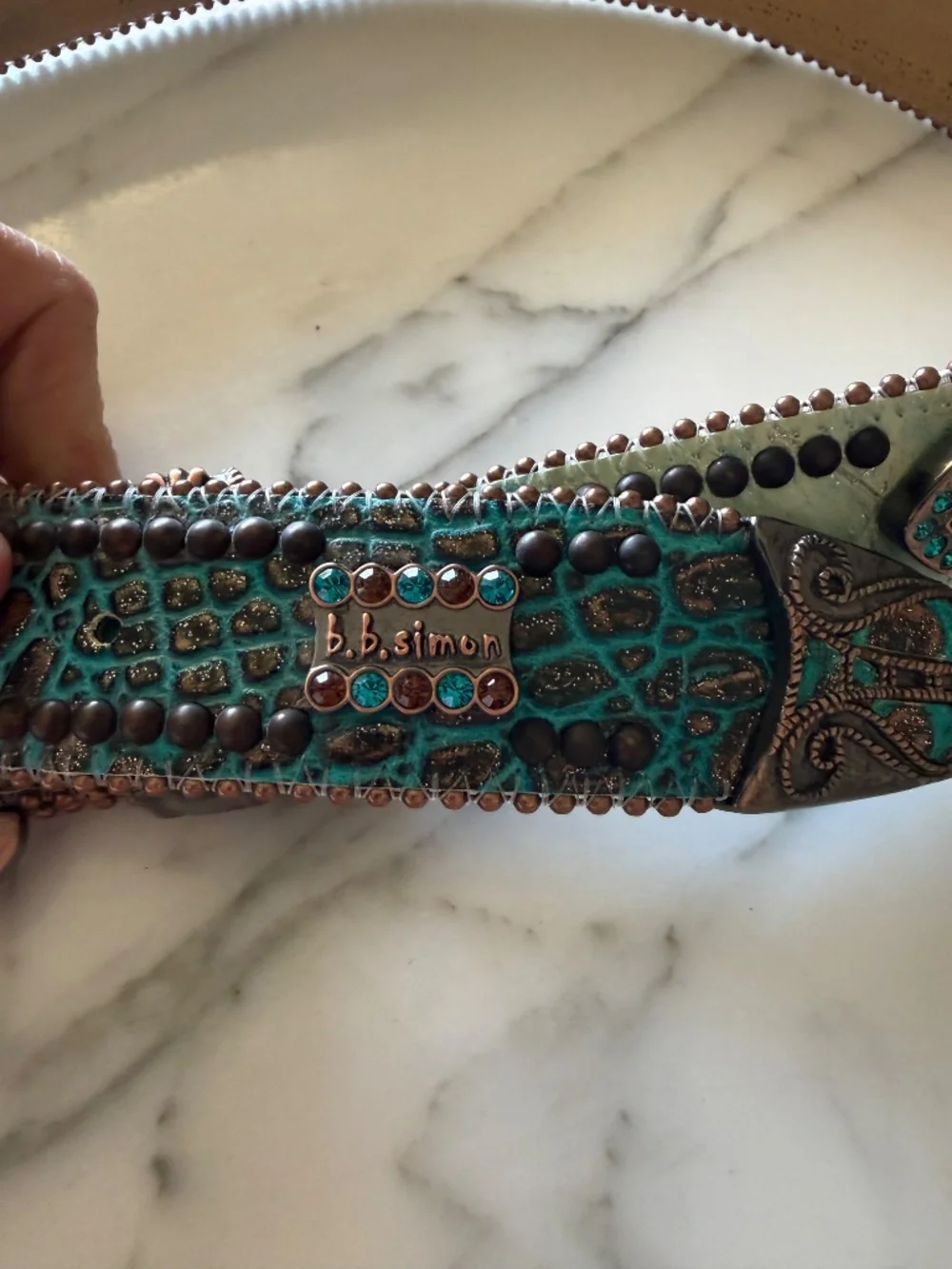 BB Simon crystal belt